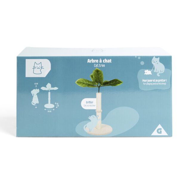 Arbre &agrave; chat forme plante &Oslash;35xH45cm