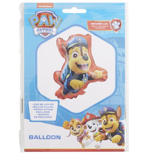 Ballon aluminium Pat patrouille rouge et bleu 15x21,5cm