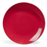 Assiette plate Madrid fa&iuml;ence rouge &Oslash;27cm