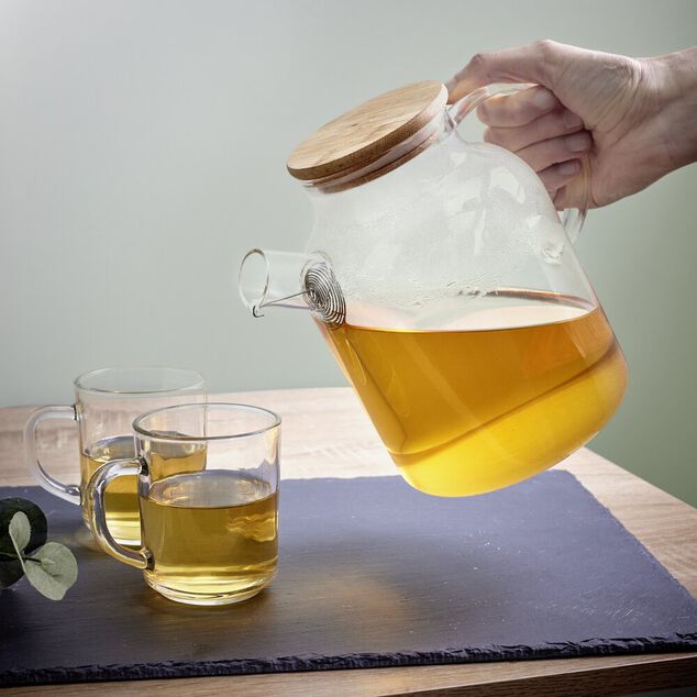 Th&eacute;i&egrave;re en verre et bambou 1,6L