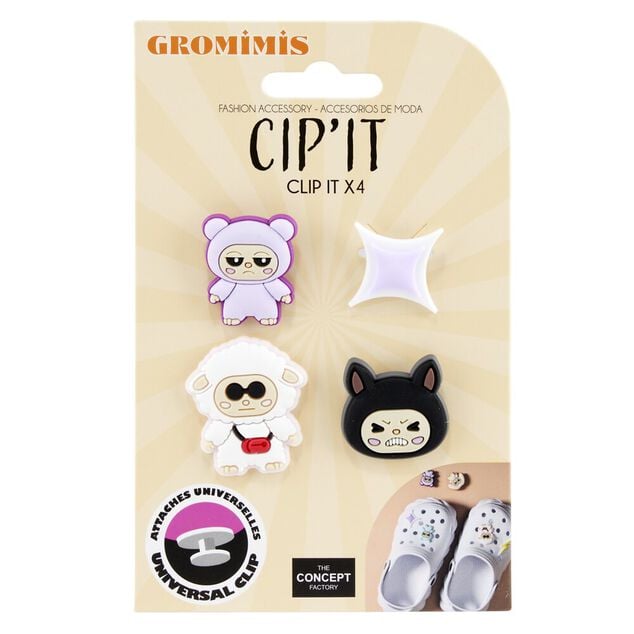 Bijou de chaussure x4 clips d&eacute;coratifs CIP'IT Gromimis