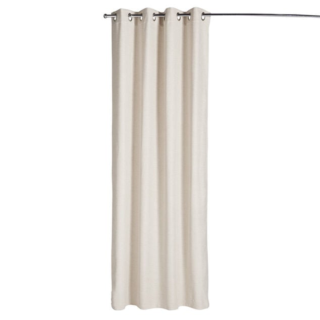 Rideau &agrave; oeillets effet lin 140x240cm (2 mod&egrave;les)