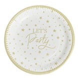 Lot de 8 assiettes Let's Party carton Ø23cm