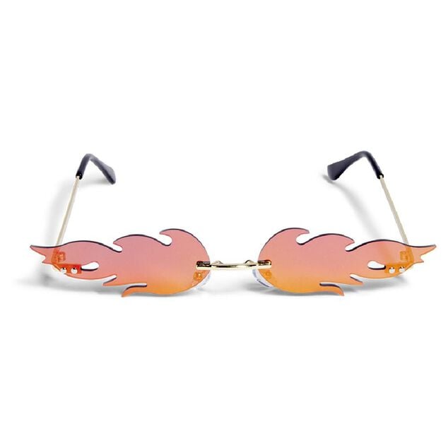 Lunettes fantaisies adulte flamme orange