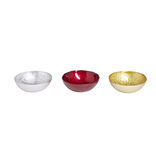 Coupelle en verre 200ml motif branches de sapin &Oslash;12xH4,5cm - 3 coloris