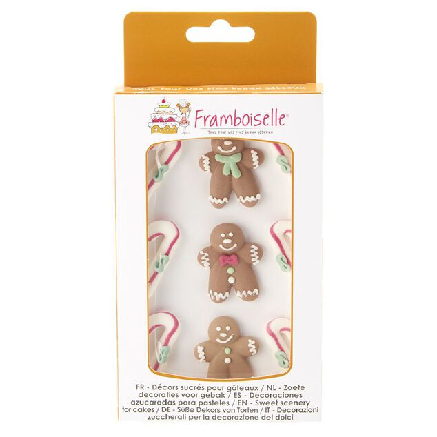 D&eacute;cor sucr&eacute; pour g&acirc;teau de No&euml;l x9