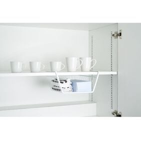 Corbeille à suspendre en métal blanc L.32 cm