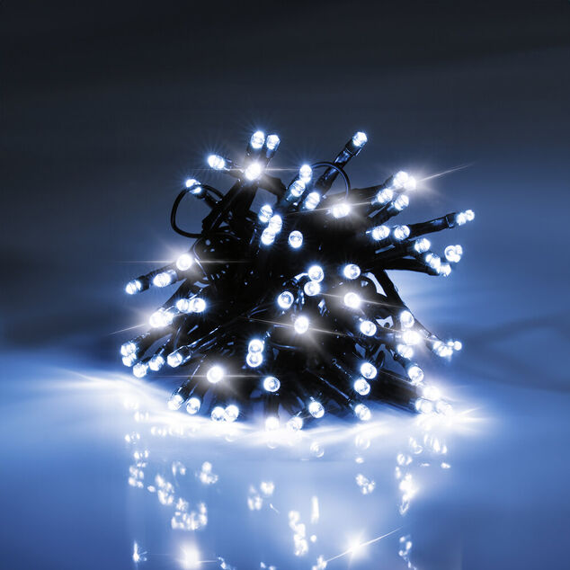 Guirlande lumineuse extérieur 200LED cluster blanc froid 4m