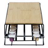 Support machine &agrave; caf&eacute; avec tiroir &agrave; capsules 21x31xH7,5cm