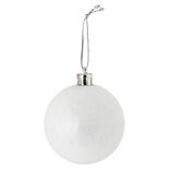 Boule de Noël paillette blanche Ø6cm x3