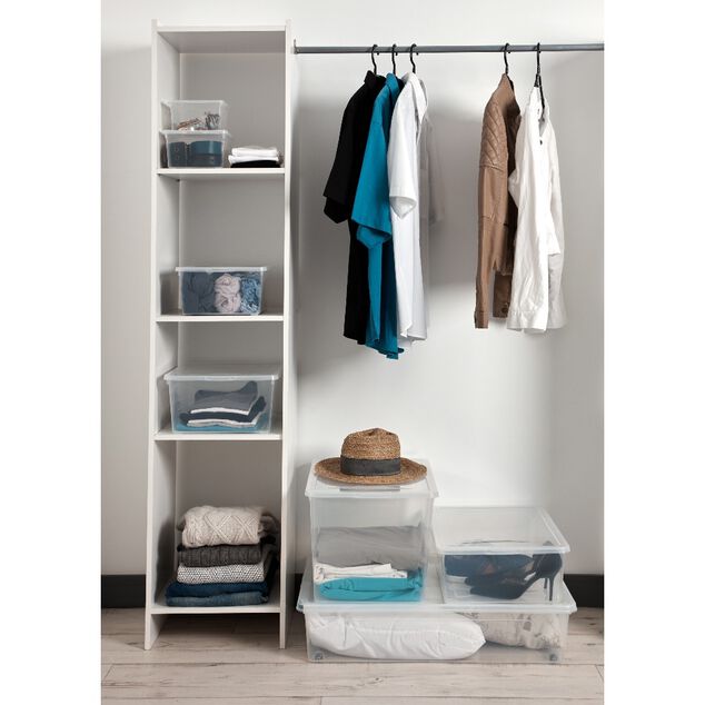 Bo&icirc;te de rangement transparente 22 L