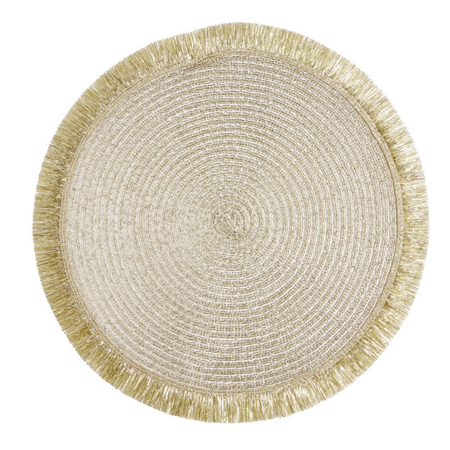 Set de table rond Ø38cm polyester jaune