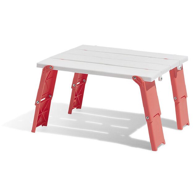 Table plage pliable corail