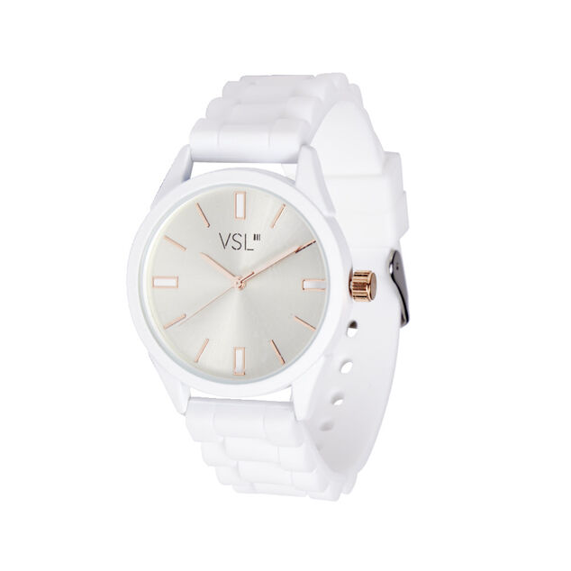 Montre bracelet silicone blanc