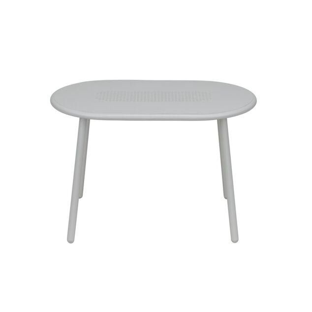 Table basse Faro m&eacute;tal gris clair 60x35xH40cm