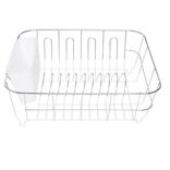 &Eacute;gouttoir &agrave; vaisselle gris avec bac &agrave; couvert blanc