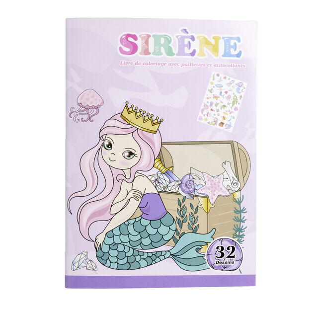 Livre de de coloriage 16 pages + 4 stickers inclus