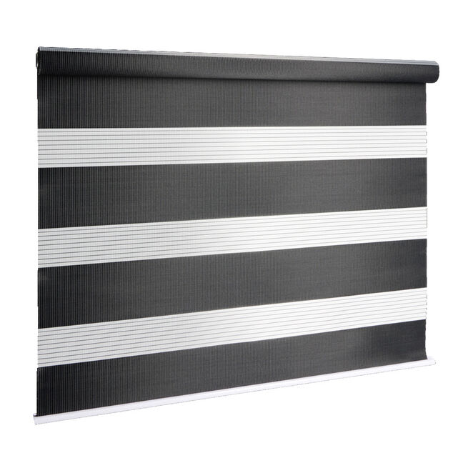 Store enrouleur avec ou sans perçage jour nuit noir 60x160cm