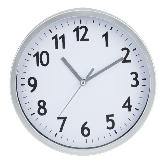 Horloge ronde en m&eacute;tal &Oslash;20 cm