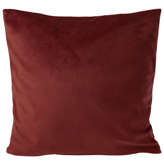 Housse de coussin velours 40x40cm terracotta