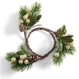 Rond serviette pomme de pin et baie dor&eacute;e ou argent&eacute;e &Oslash;4cm