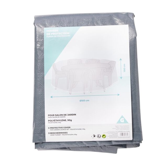 Housse de protection ronde pour salon jardin