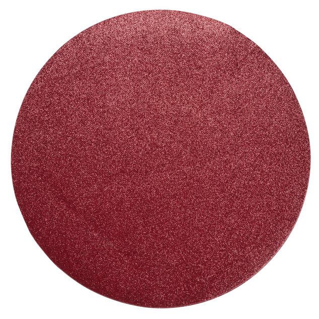 Sous-assiette plastique r&eacute;utilisable x4 rouge m&eacute;tallis&eacute; &Oslash;34cm