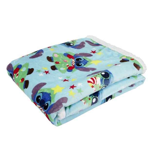 Plaid Disney Stitch No&euml;l bleu 120x150cm