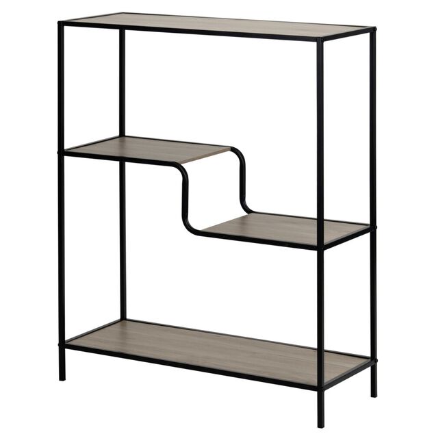 &Eacute;tag&egrave;re m&eacute;tal et bois 4 niveaux Luffi 76x30xH90cm