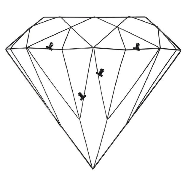 Déco murale porte photo en métal 54,5x3,5xH55cm