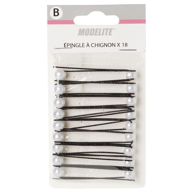 &Eacute;pingle &agrave; chignon d&eacute;cor perle x18