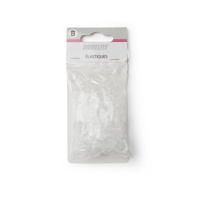 Lot de 500 mini &eacute;lastiques &agrave; cheveux caoutchouc transparent