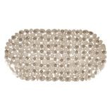 Fond de baignoire antidérapant design galet pvc gris