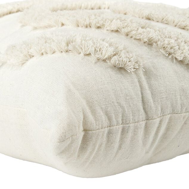 Coussin carr&eacute; tuft&eacute; relief color&eacute; 45x45cm (4 mod&egrave;les)