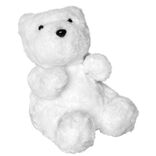 Ourson assis blanc à poser déco Noël