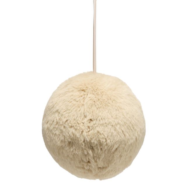 Boule de No&euml;l effet fourrure &agrave; suspendre (3 mod&egrave;les)