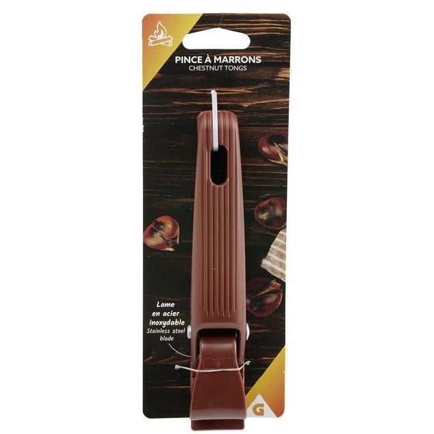 Pince &agrave; marrons lame en acier inoxydable L17cm