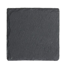 8 Dessous De Verre En Ardoise – Format Carré 10x10 Cm, Style Rustique Et Inscriptible à La Craie