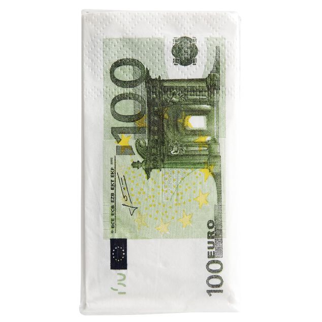 Mouchoir en papier design billet vert