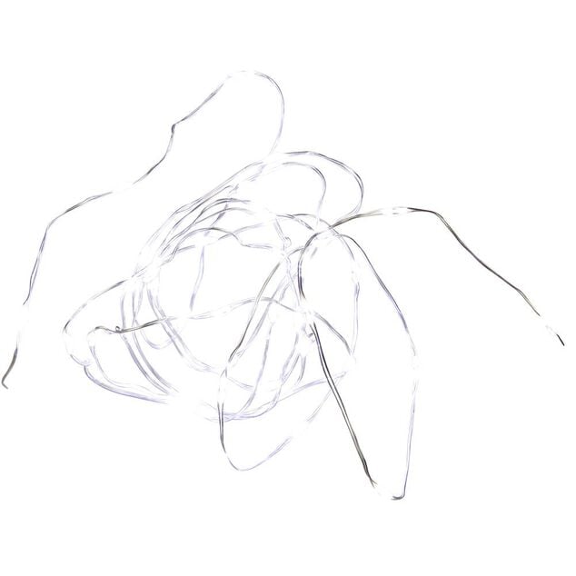 Guirlande &eacute;lectrique fil cuivre 40 microLED 2m d'&eacute;clairage blanc froid