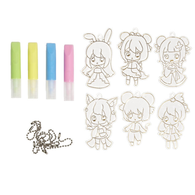 Lot de 6 médaillons à peindre avec 4 feutres inclus