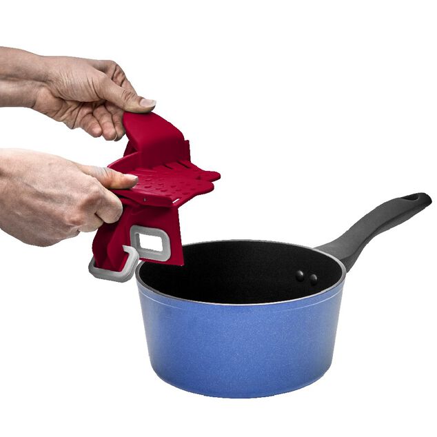 Passoire pliable et adaptable rouge