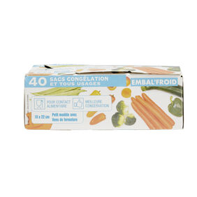 Lot de 40 sacs de congélation petit modèle 25x18cm GIFI