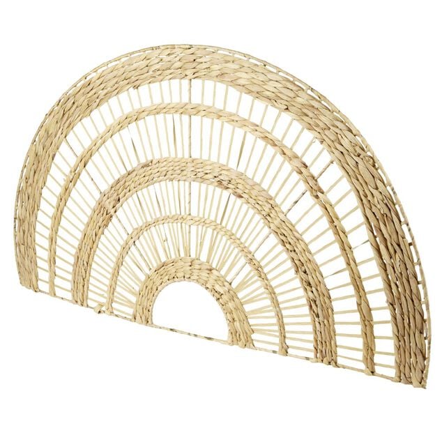 D&eacute;coration murale arc en jacinthe tress&eacute;e L100xH58cm