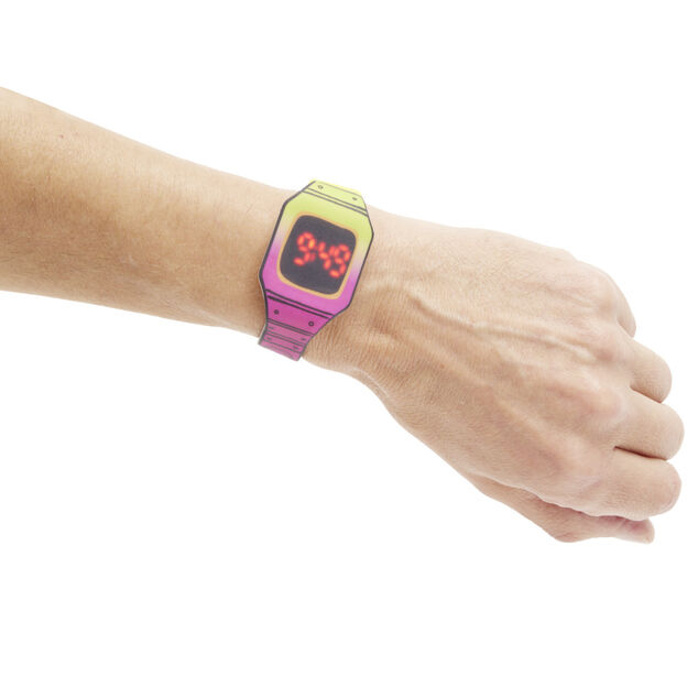 Montre unisexe digitale silicone multicolore &Oslash;5x17,5cm (2 mod&egrave;les)