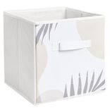 Panière de rangement Box Cube carrée 1 face à motif 27x27x27cm