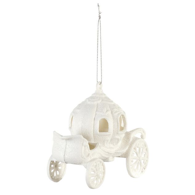 Suspension carrosse de No&euml;l givr&eacute;