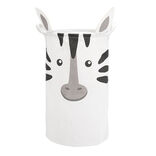 Panière de rangement enfant souple motif zèbre Ø34xH52cm