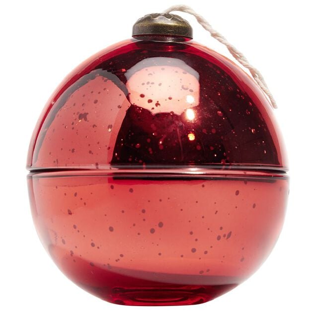 Bougie parfum&eacute;e design boule de No&euml;l