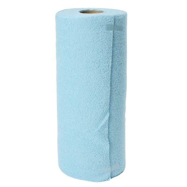 Rouleau microfibre X30 lingettes polyester L30X30X0,3 cm (3 mod&egrave;les jaune/bleu/vert)